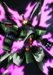  crossbone_gundam fire glowing glowing_eyes gundam highres mecha no_humans phantom_gundam skull space star_(sky) tyuuboutyauyo yellow_eyes 