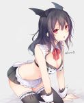  cleavage kuroi_(liar-player) signed thighhighs wings 