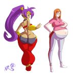  2girls ass bleach breasts butt_crack inoue_orihime multiple_girls shantae shantae_(character) shantae_(series) stomach 