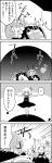  /\/\/\ 4koma :d ? antennae black_hair comic commentary_request darkness desk_lamp emphasis_lines eternity_larva eyebrows_visible_through_hair greyscale hair_between_eyes hair_ribbon hat highres himekaidou_hatate is_that_so lamp monochrome open_mouth pom_pom_(clothes) ribbon rumia scarf shaded_face shameimaru_aya short_hair skirt smile sweat tani_takeshi tokin_hat touhou translation_request twintails wriggle_nightbug yukkuri_shiteitte_ne |_| 