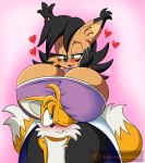  &lt;3 2_tails big_breasts big_butt blush boob_hat breasts butt canine digitaldomain123 duo feline female fox lynx male mammal miles_prower multi_tail nicole_the_lynx sonic_(series) thick_thighs wide_hips 