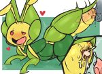  &lt;3 ahoge animal_genitalia animal_penis anus arthropod balls canine_penis close-up cum cum_in_pussy cum_inside disembodied_penis drooling female insect insect_abdomen_anus insect_abdomen_pussy internal knot leavanny male male/female nintendo penetration penis pok&eacute;mon pok&eacute;mon_(species) pull_out pussy pussy_juice saliva smile solo_focus trainer_annie vaginal vaginal_penetration video_games 