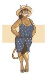  anthro big_breasts bovine breasts cleavage clothed clothing dress female mammal minotaur molly_(slightlysimian) slightlysimian solo 