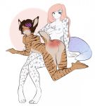  2016 blush butt cat discipline feline female female/female flinxie hair lynx mammal reddened_butt short_tail sonia spank_marks spanking spots teil 