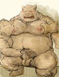  2015 ambiguous_gender barazoku bear belly_pinch belly_rub boar erection grope group group_sex humanoid_penis kemono kotobuki male male/ambiguous mammal moobs muscular nipple_suck obese overweight penis phimosis porcine sauna sex simple_background size_difference sucking uncut 