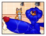  anthro avian balls big_balls big_penis bird canine dreamcastzx1 falco_lombardi falcon fox fox_mccloud huge_balls huge_penis hyper hyper_balls hyper_penis male mammal manly muscular muscular_male nintendo penis penis_size_difference showering small_penis star_fox video_games 