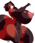  2018 big_breasts big_butt breasts butt female hi_res huge_breasts huge_butt hyper hyper_breasts looking_at_viewer mammal red_panda ryousakai simple_background solo thick_thighs voluptuous white_background wide_hips 