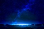  field highres horizon milky_way mks mountainous_horizon night night_sky no_humans original outdoors power_lines revision road scenery sky star_(sky) starry_sky telephone_pole 