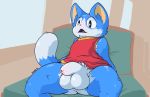  2018 animal_crossing anthro balls big_balls black_nose blue_fur blush bottomless cat chair clothed clothing countershade_face countershade_torso countershading crotch_tuft cute_fangs digital_media_(artwork) dipstick_tail fangs feline flaccid fluffyfrumples foreskin fur hi_res humanoid_penis looking_at_viewer looking_down mammal multicolored_fur multicolored_tail nintendo open_mouth partially_clothed penis rover_(animal_crossing) sharp_teeth signature sitting solo sweater sweater_vest teeth tongue train two_tone_fur uncut unretracted_foreskin vehicle video_games white_countershading white_fur 