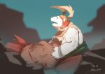  2018 anthro bear brown_fur crushfang_(sdorica_sunset) dagger_(sdorica_sunset) duo fur male mammal polar_bear sdorica_sunset sitting white_fur 