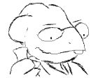  alphys animated anthro big_breasts big_butt bottomwear breast_expansion breasts butt butt_expansion expansion eyewear glasses lizard low_res reptile scalie thehiddenzone torn_bottomwear undertale video_games 