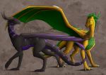  2015 claws digital_media_(artwork) dragon green_eyes horn jewel-thief membranous_wings purple_eyes scalie simple_background spines western_dragon wings 