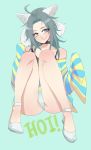  animal_humanoid canine clothed clothing digital_media_(artwork) english_text feline female grey_hair hair hehensfw humanoid looking_at_viewer mammal simple_background solo tem temmie_(undertale) text undertale video_games 