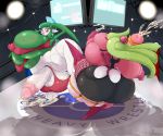  balls big_penis brest cum gallade herm huge_penis hyper intersex meshi-oshi nintendo penis pok&eacute;mon pok&eacute;mon_(species) tsareena uramesia(artist) video_games 