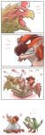  ambiguous_gender angry box canes-cm capcom clothing comic cute feral flying_wyvern get_along_shirt group hi_res horn membranous_wings monster_hunter open_mouth rathalos rathian seregios shared_clothing shirt simple_background video_games white_background wings 