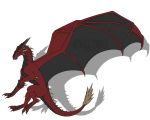  2014 claws digital_media_(artwork) dragon feral horn jewel-thief male membranous_wings scalie solo spines western_dragon wings 