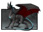  2016 blue_eyes claws digital_media_(artwork) dragon feral horn jewel-thief male membranous_wings scalie solo standing western_dragon wings 