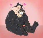  &lt;3 anthro aperture-styles balls canine cat disney dog duo feline goof_troop hug male male/male mammal max_goof nude penis pj_(goof_troop) 