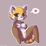  &lt;3 aggressive_retsuko breasts clothed clothing female mammal mr-shin nipples partially_clothed pussy red_panda retsuko sanrio solo 