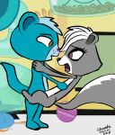  female fur hair herpestid littlest_pet_shop male male/female mammal mongoose open_mouth pepper_clark skunk sunil_nevla 