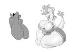  &lt;3 big_breasts big_butt black_and_white breasts butt cleavage clothed clothing female hand_on_breast harry_amor&oacute;s huge_breasts huge_butt hyper_hips lilibee monochrome overweight overweight_female shirt sitting slightly_chubby solo tatalee thick_thighs voluptuous wide_hips 