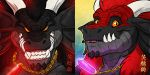 2015 bladerush_(character) dragon horn looking_at_viewer teeth wfa 