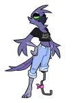  2018 amputee anthro avian blue_feathers digital_media_(artwork) feathers female green_sclera harley_(pixylbyte) mother parent pixylbyte solo yellow_eyes 