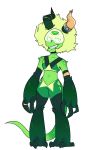  alien anthro cartoon_network claws demon discount-supervillain female gem_(species) horn hybrid peridot_(steven_universe) simple_background smile solo steven_universe teeth 