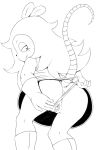  2018 anthro anus bedroom_eyes boots clitoris clothing digital_media_(artwork) female fink_(ok_k.o.!_lbh) footwear galdelic gloves hair half-closed_eyes leaning leaning_forward long_hair looking_back mammal monochrome ok_k.o.!_let&#039;s_be_heroes panties panties_aside presenting presenting_pussy pussy raised_tail rat rear_view rodent seductive smile solo spread_pussy spreading standing underwear underwear_aside upskirt urethra 