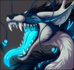  dragon eastern_dragon fur furred_dragon glowing male silvergrin teeth tongue 