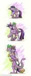  2018 bandage comic crown dragon duo equine female friendship_is_magic holding_(disambiguation) horn inuhoshi-to-darkpen jewelry male mammal my_little_pony necklace riding spike_(mlp) tears twilight_sparkle_(mlp) unicorn winged_unicorn wings 