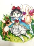  absurd_res anthro apple cervine clothing dress female feral food fruit hi_res lagomorph magiace mammal rabbit smile snow_(yu-gi-oh) snow_white yu-gi-oh 