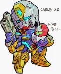  cable_(marvel) gundam gundam_zz hope_summers marvel mecha rezel x-men zz_gundam 