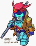  gambit guncannon gundam marvel mecha x-men 