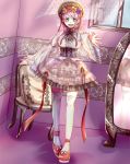  1girl alisa_boskonovich android breasts headdress lolita_fashion namco pink_shoes tekken thighhighs 