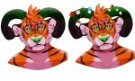  cadence fan_character feline fusrsona headshot horn mammal stripes tiger 