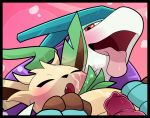  ambiguous_gender animal_genitalia animal_penis blitzdrachin blush canine canine_penis cropped cum cum_on_face eeveelution knot leafeon legendary_pok&eacute;mon male male/ambiguous mammal nintendo open_mouth paws penis pok&eacute;mon pok&eacute;mon_(species) red_eyes size_difference suicune sweat tongue tongue_out video_games 