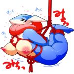  1girl artist_request furry greninja open_mouth pokemon solo strapped 