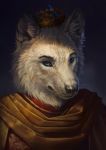  2018 anthro black_nose blue_eyes canine conditional_dnp digital_media_(artwork) eyebrows fur headshot_portrait latex_(artist) looking_at-viewer male mammal portrait solo whiskers white_fur wolf 