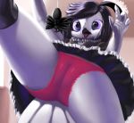  anthro avian beak bird clothed clothing d2018 digital_media_(artwork) feathers female hair hi_res owl panties snowy_owl solo thousandfoldfeathers underwear upskirt vivian_rose 