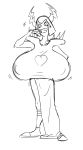  alien armor big_breasts breasts clothed clothing digital_media_(artwork) female helmet huge_breasts humanoid hyper hyper_breasts kabrro looking_at_viewer lord_dominator monochrome nipple_bulge not_furry simple_background sketch smile solo wander_over_yonder white_background 