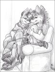  2018 anthro bedroom_eyes breasts canine clothed clothing duo female feorra_(feoruf) feoruf_(character) flinters half-closed_eyes hybrid incest kangaroo knot male male/female mammal marsupial panties penis pussy seductive topless underwear wolf 