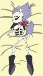  2018 ambiguous_gender bedroom bone boots clothing footwear friendship_is_magic hair larrykitty looking_at_viewer my_little_pony skeleton skellinore_(mlp) solo undead 