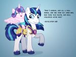  2018 daughter duo english_text equine eyebrows eyelashes eyes_closed father father_and_daughter feathered_wings feathers female feral flurry_heart_(mlp) friendship_is_magic hair horn male mammal multicolored_hair my_little_pony parent shining_armor_(mlp) smile text unicorn unknown_artist winged_unicorn wings 