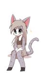  2018 anthro blush cat chuko_(artist) clothing dress feline female footwear hair long_hair looking_at_viewer mammal rhoda_(5023) shoes simple_background smile solo suinmsg white_background 