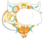  absurd_res antennae_(anatomy) anthro arthropod arthropod_abdomen big_breasts big_butt blonde_hair blue_highlights breasts butt female fur furry_breasts genitals hair hi_res highlights_(coloring) huge_breasts hyper hyper_breasts hyper_nipples insect lepidopteran lepidopteran_wings long_hair moth moth_antennae multi_arm multi_limb nipples orange_body orange_fur orange_stripes pussy qzarloid sasha_sweets solo stripes thick_thighs thigh_gap wings 