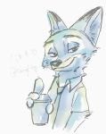  2018 anthro canine clothed clothing compmq_(artist) disney fox fur hi_res male mammal nick_wilde simple_background zootopia 