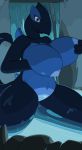  absurd_res anthro big_breasts black_skin breasts cavern hi_res huge_breasts hyper hyper_breasts jaylen_the_meowstic legendary_pok&eacute;mon lugia nintendo nude pok&eacute;mon pok&eacute;mon_(species) pussy tagme thick_thighs video_games waterfall 
