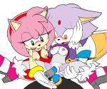  2018 amber_eyes amy_rose anal anal_penetration anthro anthro_on_anthro bat blaze_the_cat blue_eyes blush breasts cat clitoris clothed clothing dildo double_dildo double_penetration exposed_breasts fangs feline female female/female fixink footwear gloves green_eyes group group_sex hair hairband hedgehog mammal mostly_nude open_mouth open_smile penetration pink_hair purple_hair pussy raised_shirt rouge_the_bat sex sex_toy simple_background smile sonic_(series) spread_legs spreading sweat threesome torn_clothing toying_partner vaginal vaginal_penetration white_background white_hair 