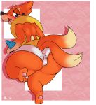  anthro big_butt black_eyes blush butt camel_toe clothed clothing female floatzel fur looking_back mammal mustelid nintendo open_mouth orange_fur panties pok&eacute;mon pok&eacute;mon_(species) puffdraws simple_background solo standing thick_thighs underwear video_games 